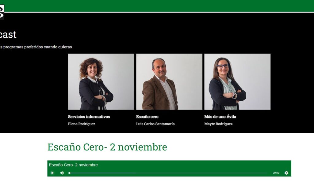 Programa «Escaño Cero» del día 2 de noviembre de 2021, de Onda Cero Ávila, con la colaboración de nuestro colegiado David Herrero