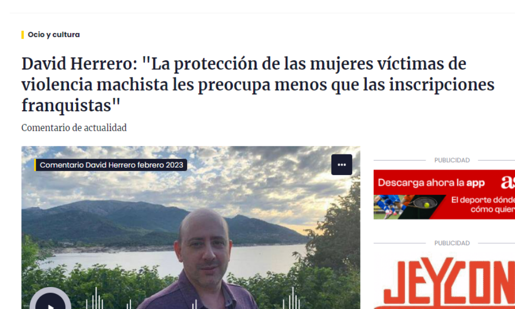 Comentario de David Herrero sobre la actualidad abulense de febrero en Hoy por Hoy Ávila