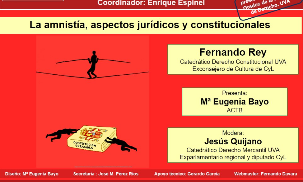 «Tertulia en Barbecho extraordinaria», encuentro semanal coordinado por Enrique Espinel: “La amnistía, aspectos jurídicos y constitucionales” (Fecha: miércoles, 8 de noviembre de 2023 a las 19:30)