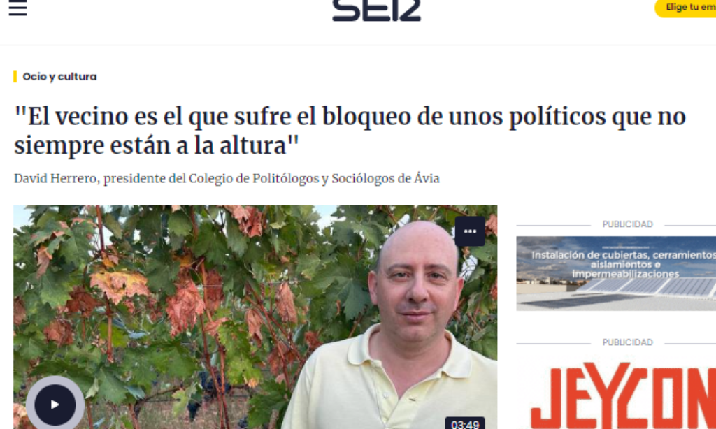Comentario de opinión de David Herrero de enero en Hoy por Hoy Ávila