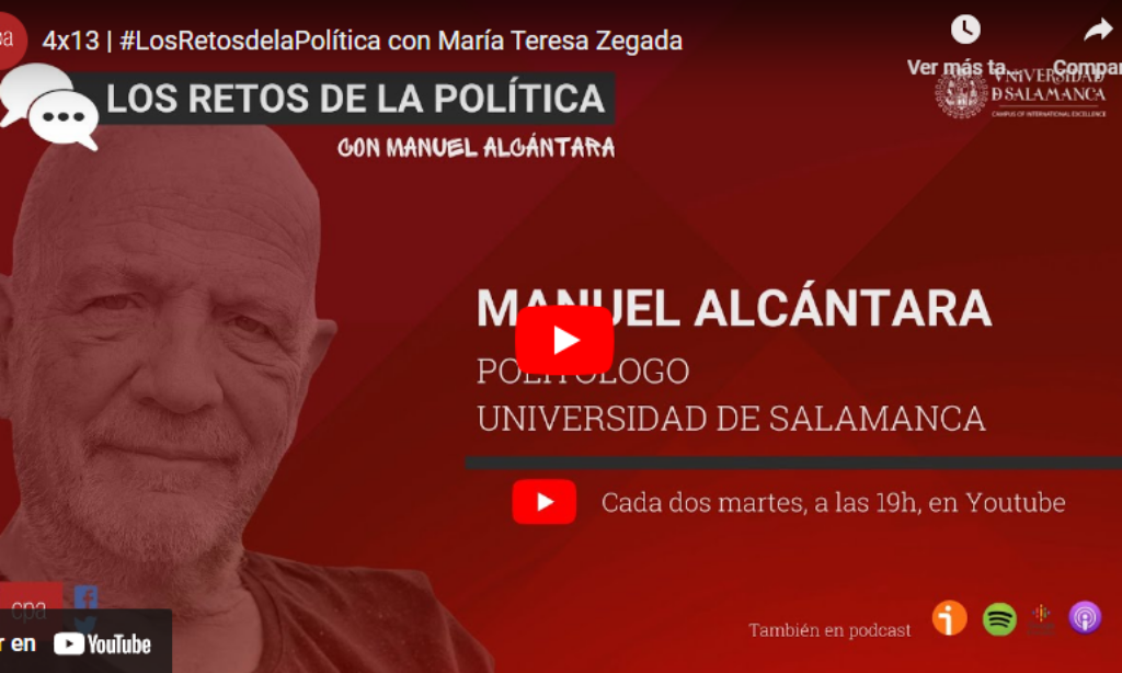 «Los retos de la política», con Manuel Alcántara. Programa 4×13 (Fecha: 19 de marzo de 2024)