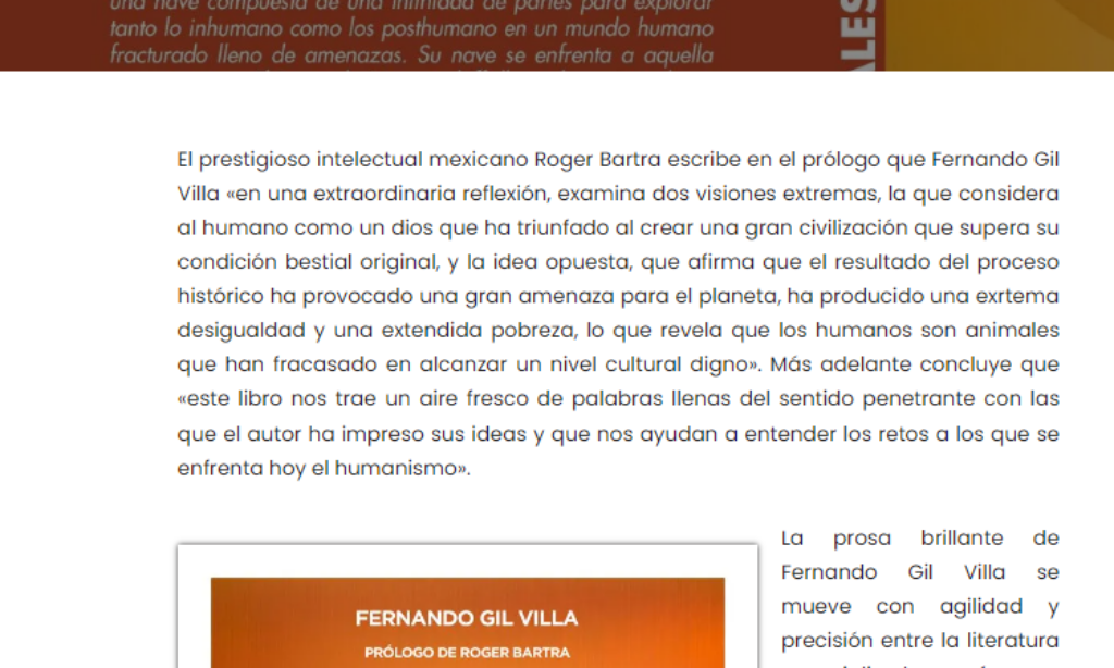 El libro de la quincena. Ni animales ni dioses – por Manuel Alcántara Sáez (Fecha: 3 de junio de 2024)