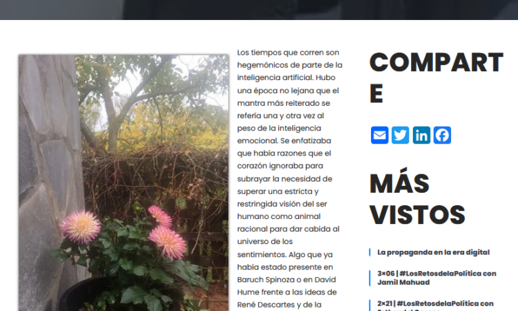 Artículo: «Ponerse en sus zapatos» de Manuel Alcántara, publicado en La Esquina Revestida el 15 de noviembre de 2024