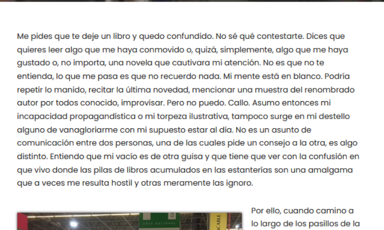 Artículo: «Libros en la feria» de Manuel Alcántara, publicado en La Esquina Revestida el 6 de diciembre de 2024