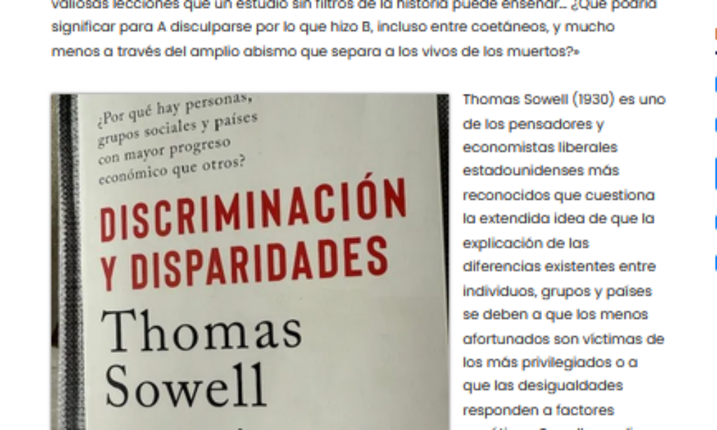 Recomendación de El Libro de la Quincena: «Discriminación y disparidades» – por Manuel Alcántara Sáez (10 de febrero de 2025)