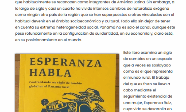 Recomendación de El Libro de la Quincena: «Esperanza habla» – por Manuel Alcántara Sáez (5 de mayo de 2025)